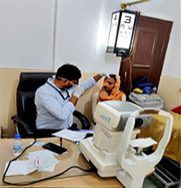 Free Eye checkup process carried out for individuals (Goindwal Sahib, India)