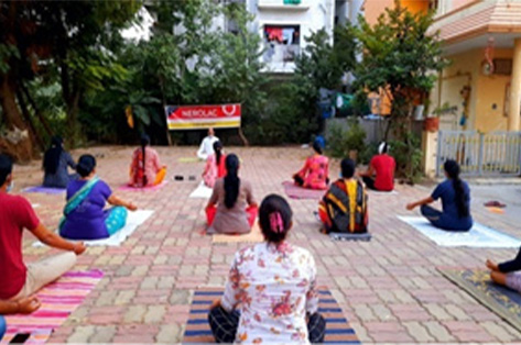 Yoga session conducted under Educational Enhancement Campaign