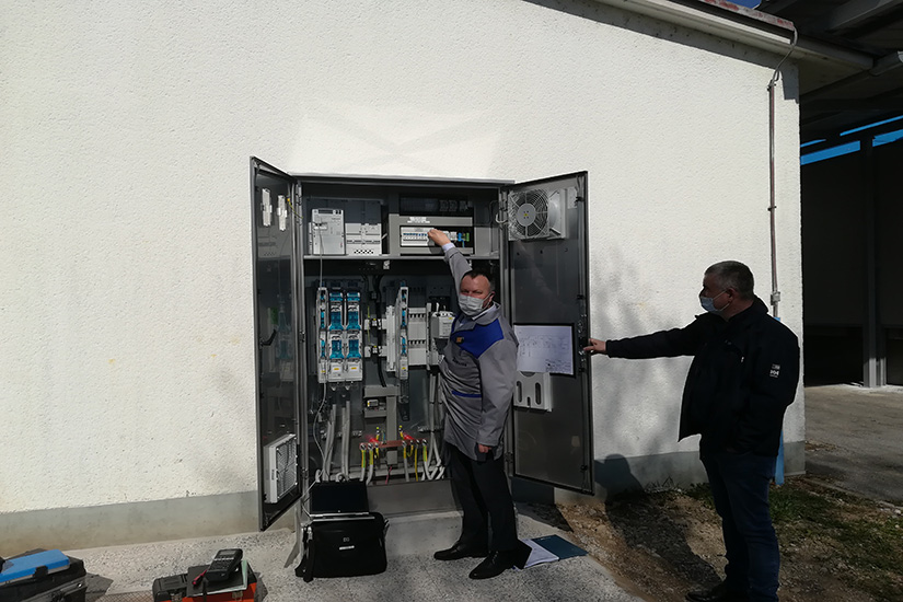 Switching on the first solar power plant of HELIOS